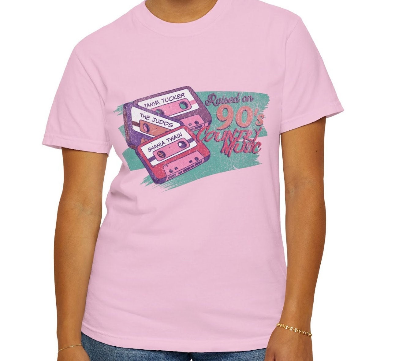 Raised on 90's country music - Tanya Tucker, Shania Twain, The Judds - cassette tapes nostalgia shirt