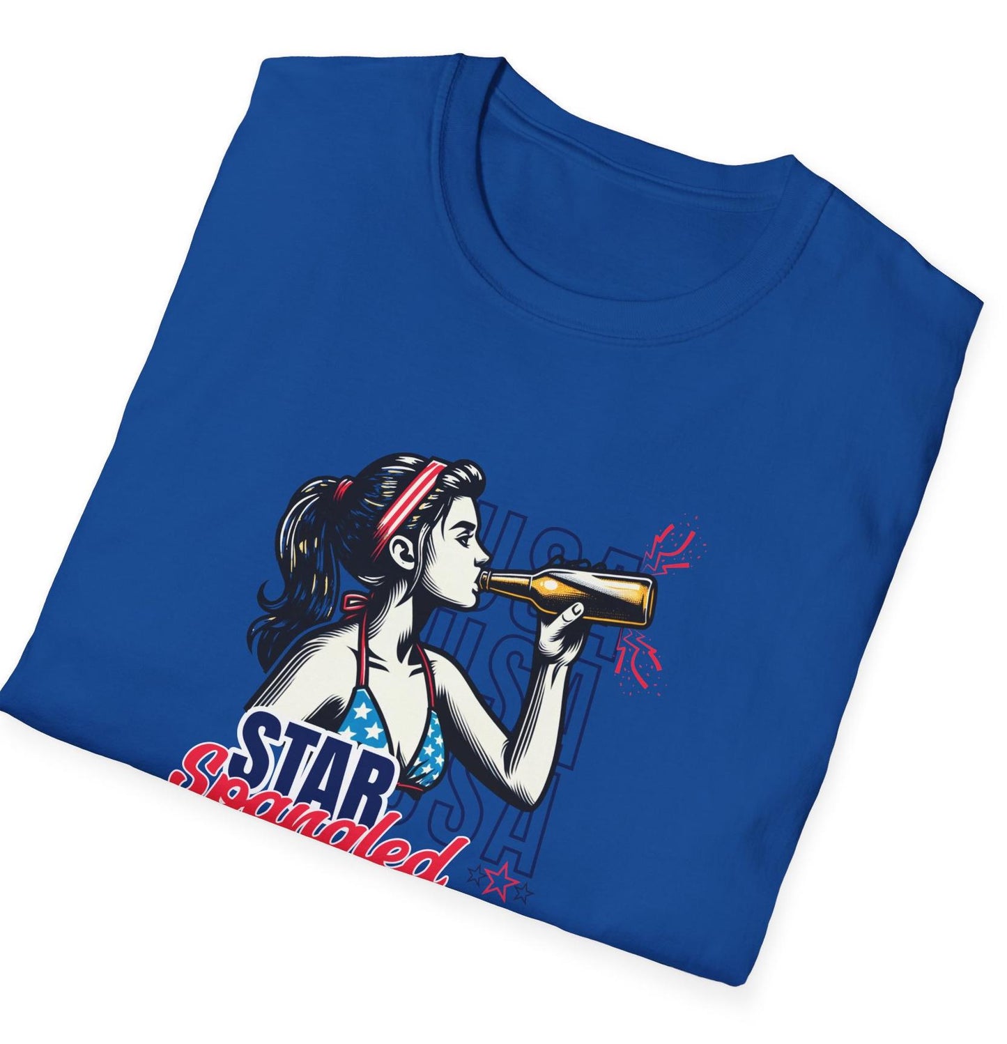 Star Spangled *HAMMERED* Tee Fun Fourth Of July T-shirt! 4th of July Red, white and blue!