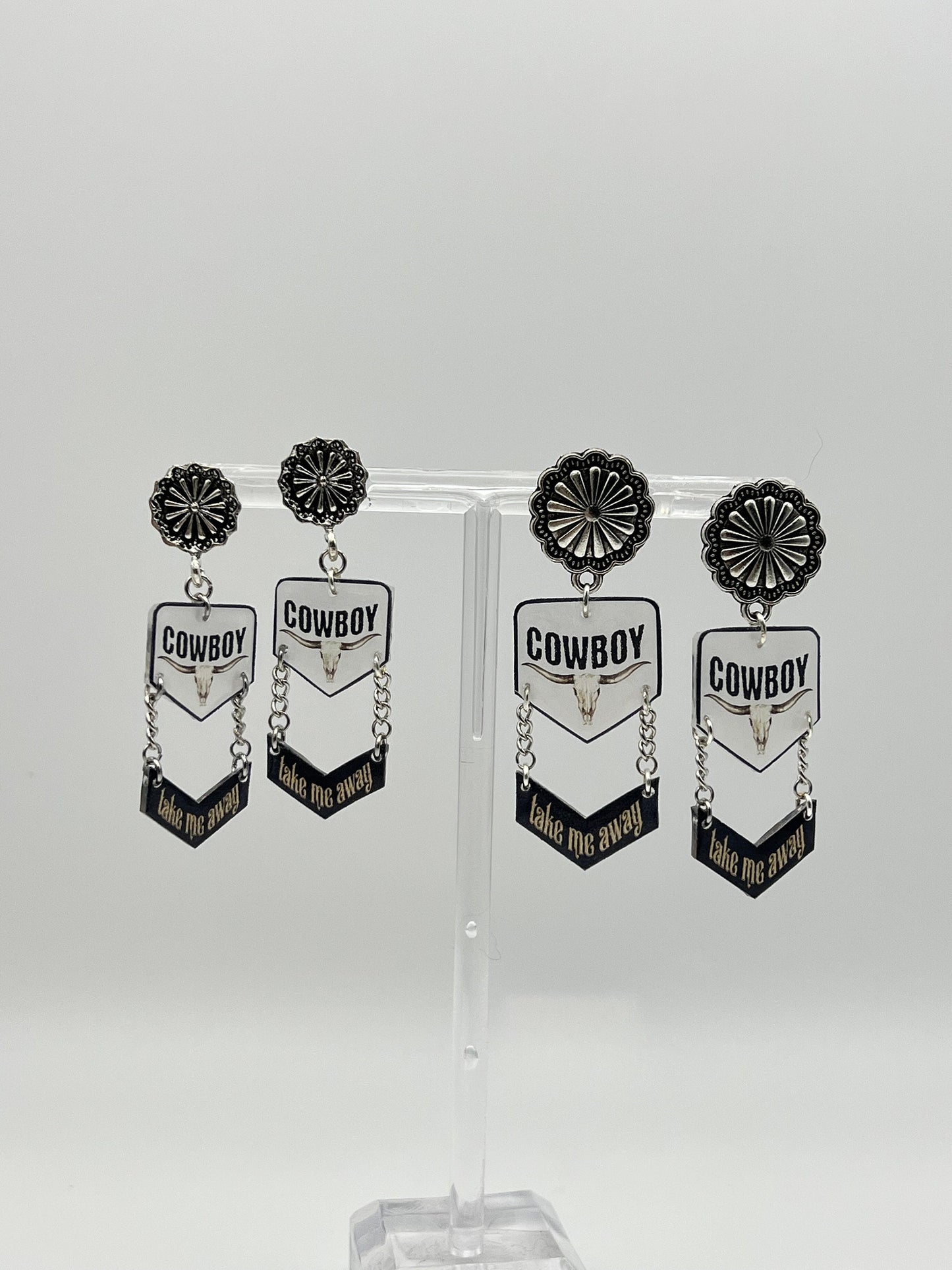 Cowboy Take Me Away! Western Concho Earrings