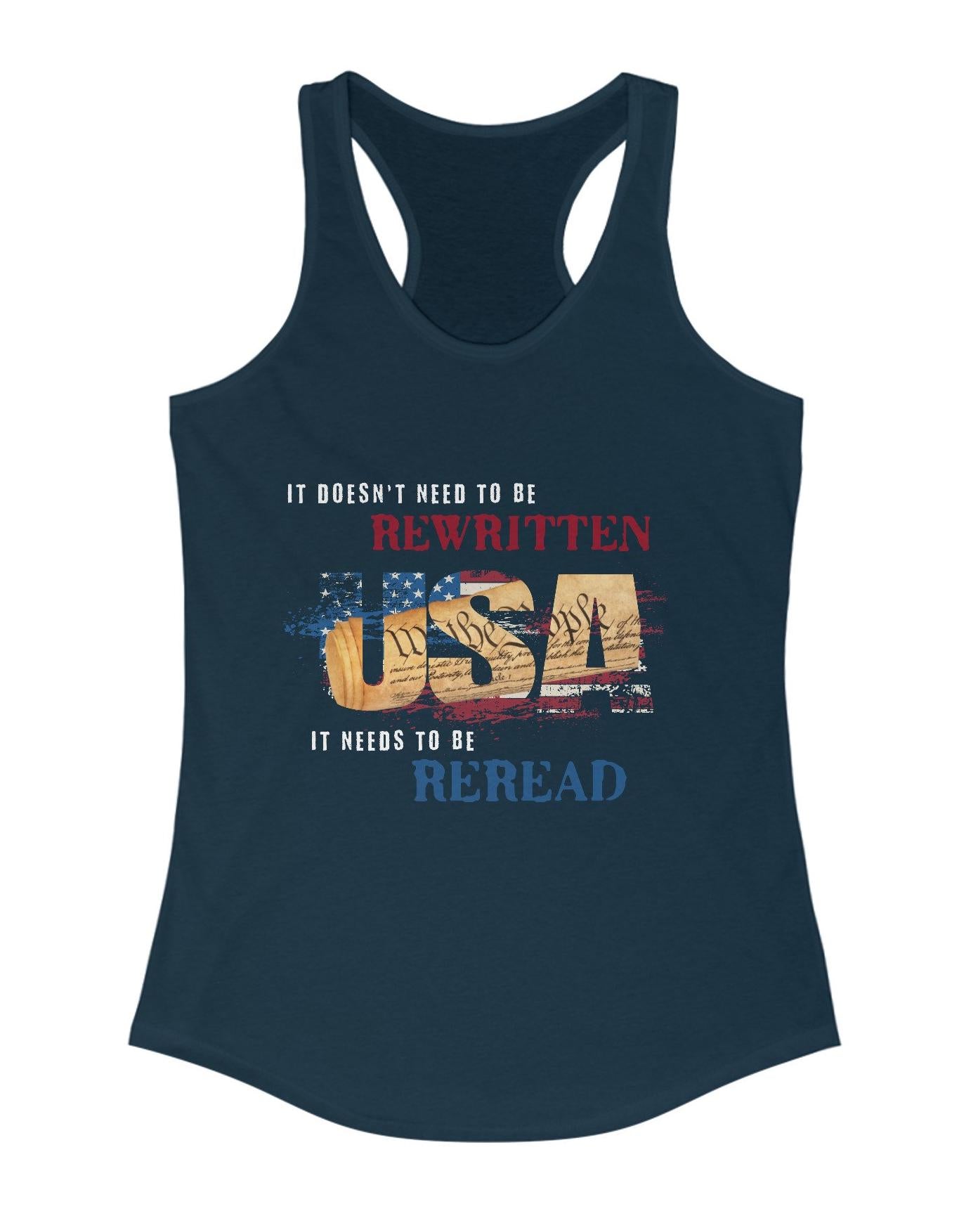 It Needs To Be Reread, US Constitution Tank Top - 4th of July Tank Top