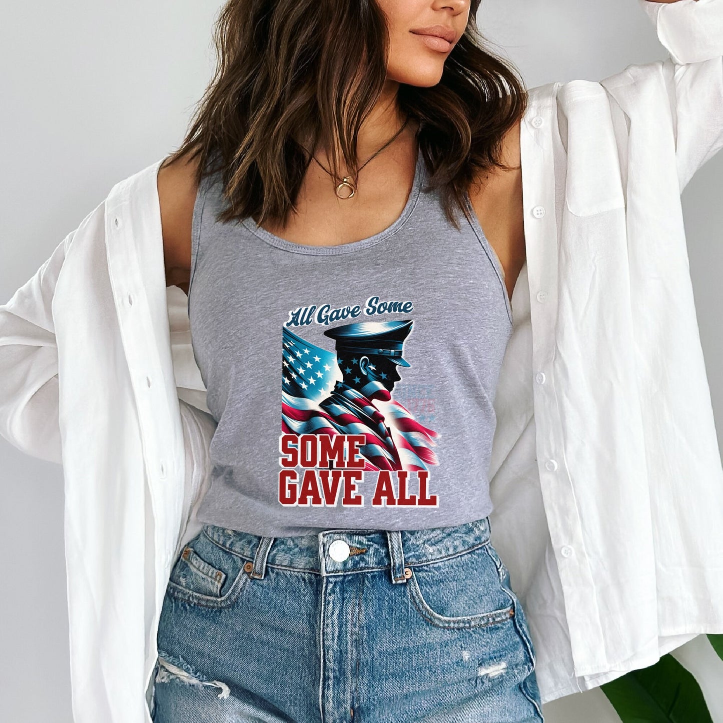 All Gave Some, Some Gave All: Soldier Memorial 4th of July Tank Top