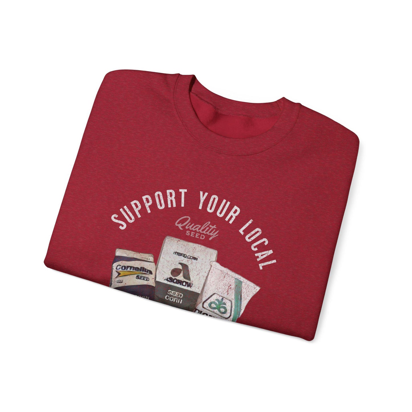 Midwest Farming "Support Your Local Seed Dealer" Crewneck Sweatshirt {Also available in Hoodie and T-shirt!}