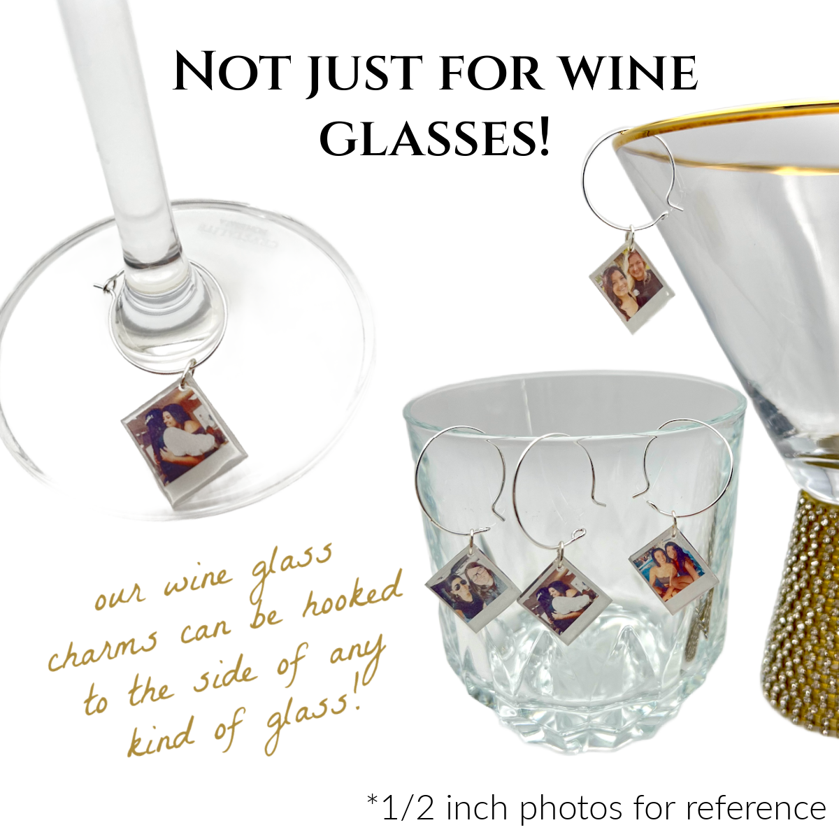 Micro Memories Wine or Whiskey Glass Charms