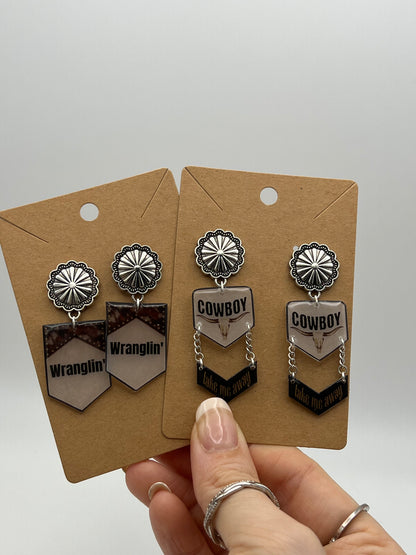 Wranglin' Concho Earrings
