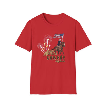 Make America Cowboy Again Trump Rodeo T-Shirt Horse