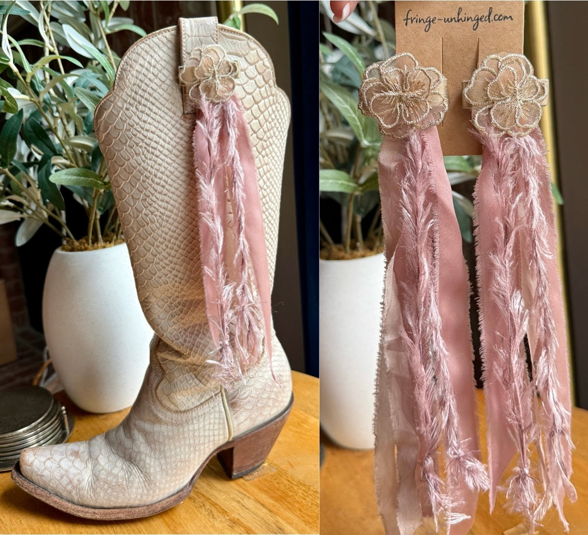 Boot Tassels – Fabric Flower #6
