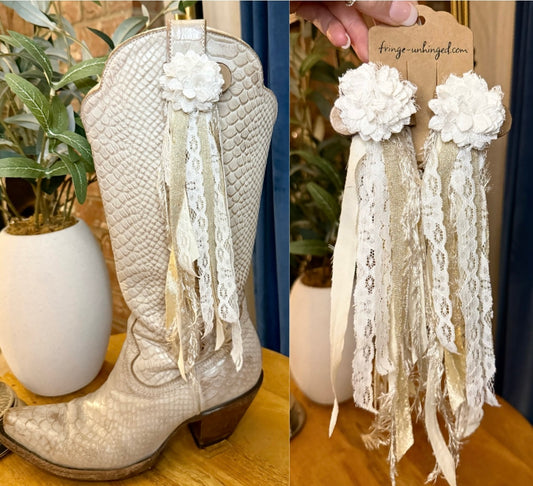Boot Tassels – Fabric Flower #1