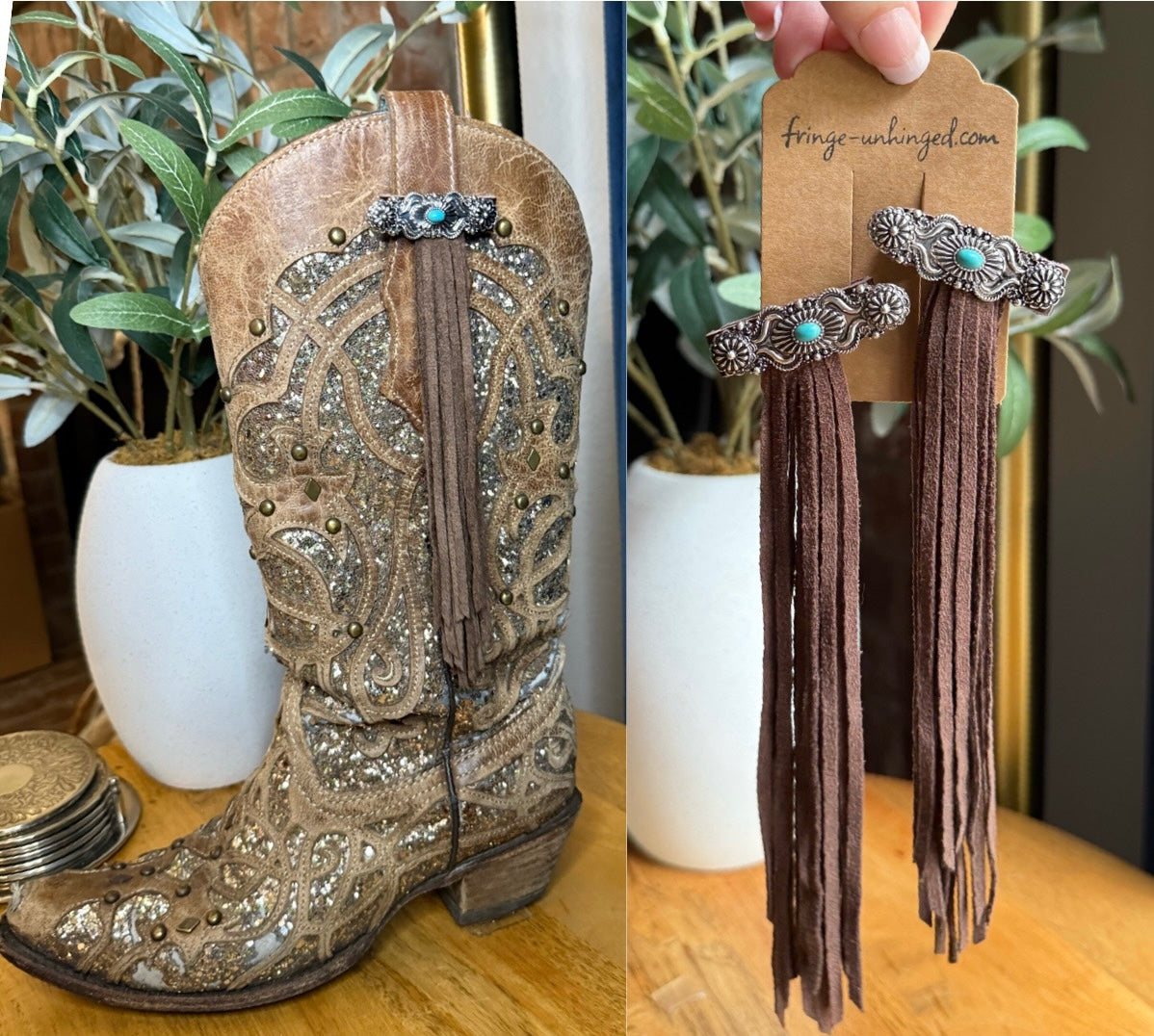 Boot Tassels – Suede Fringe #1