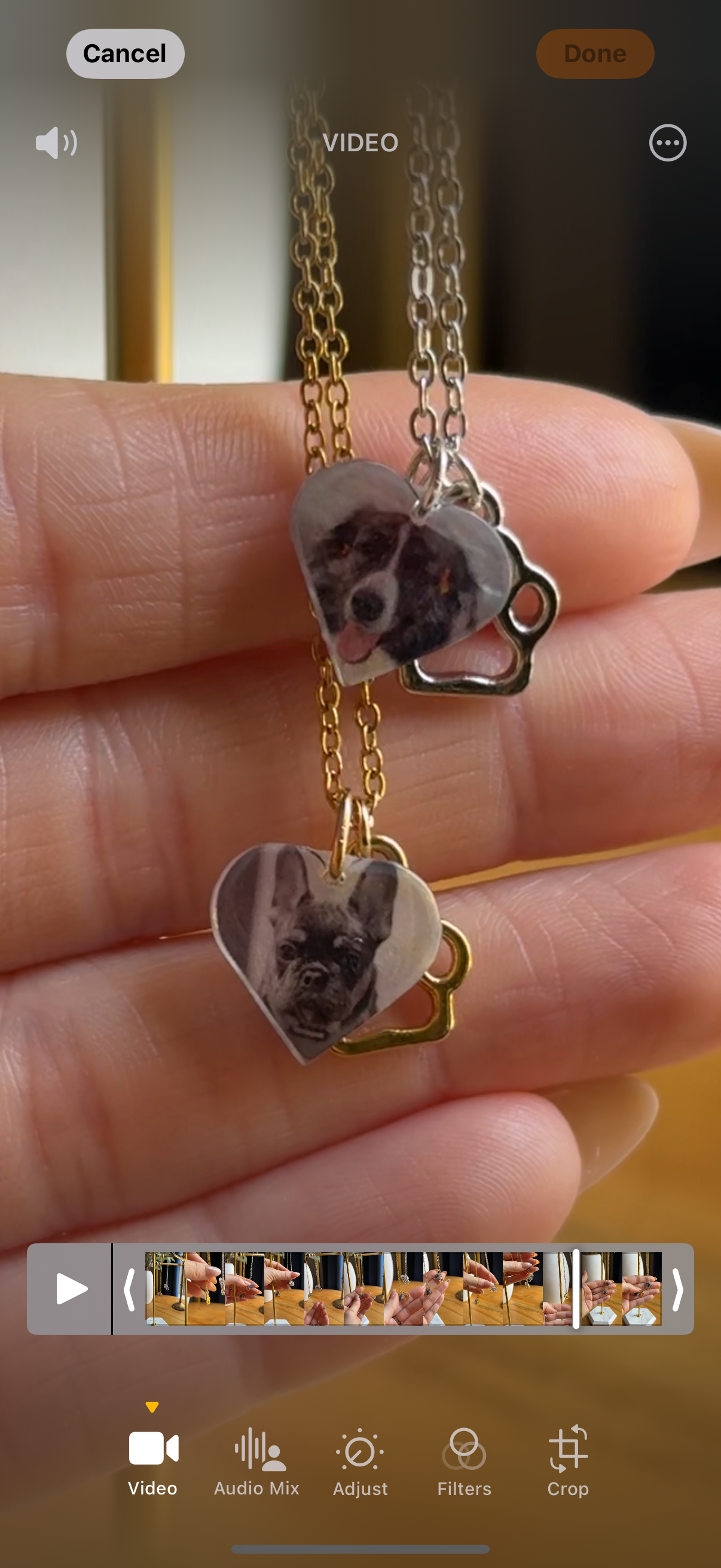 Pet Paw Print Heart Necklace