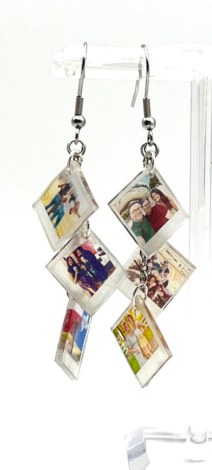 3 Photo Custom Earrings {Micro Memories}