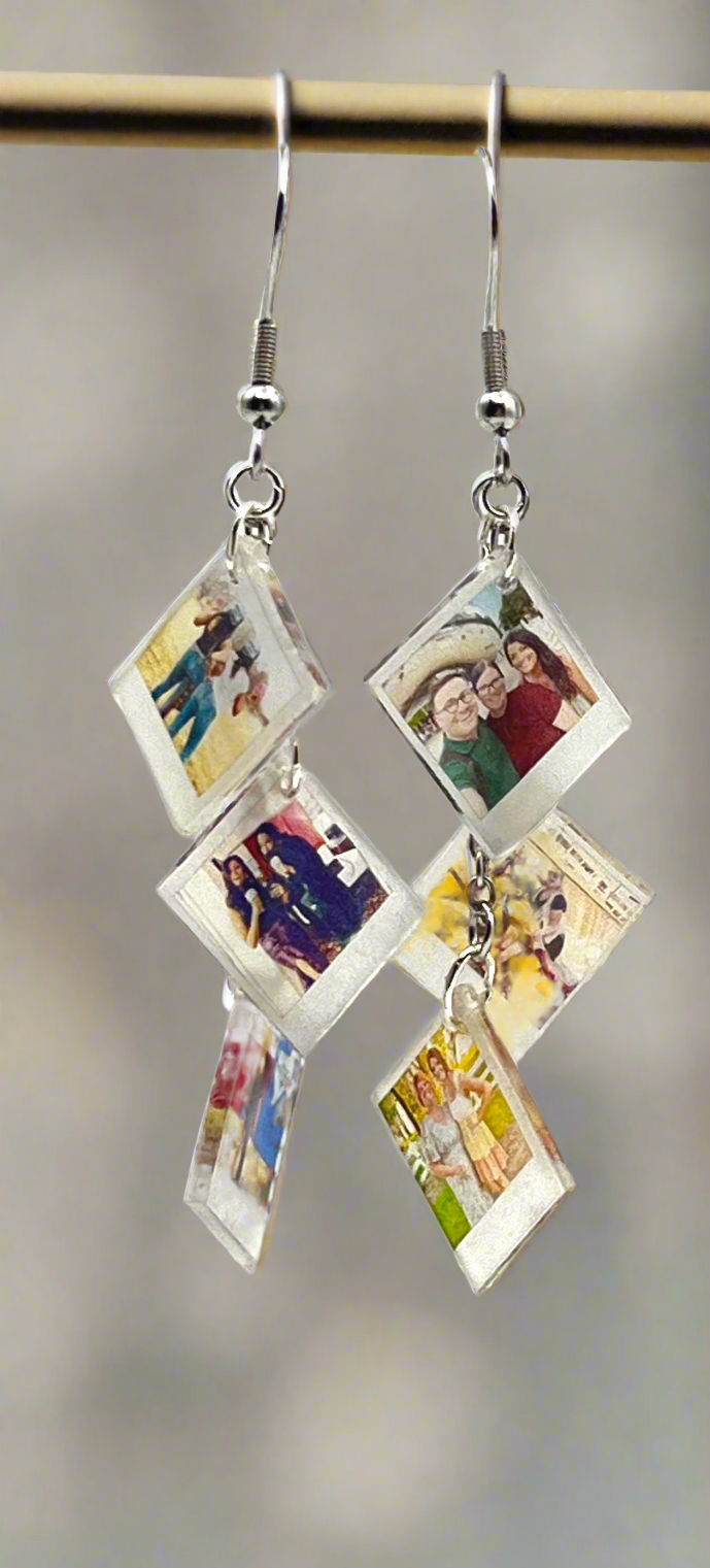 3 Photo Custom Earrings {Micro Memories}