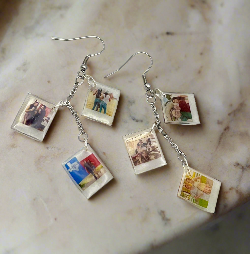 3 Photo Custom Earrings {Micro Memories}