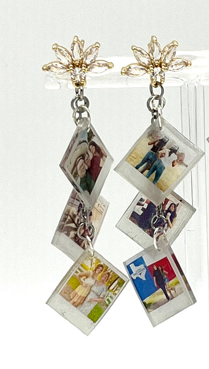 3 Photo Custom Earrings {Micro Memories}