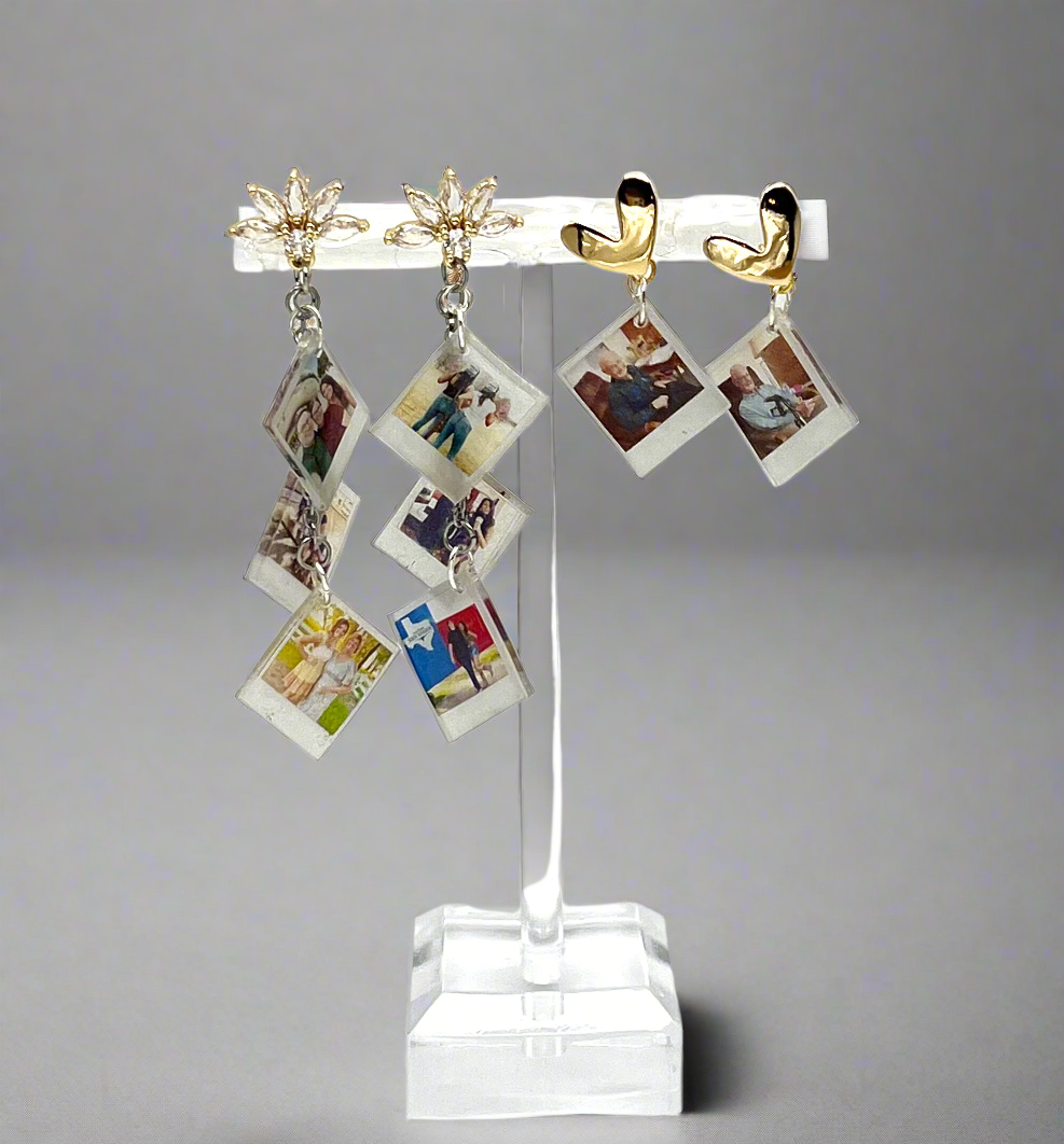 3 Photo Custom Earrings {Micro Memories}