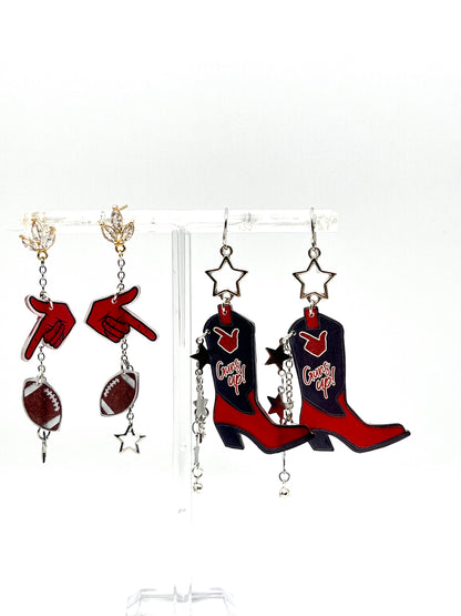 Texas Tech Cowboy Boot Earrings