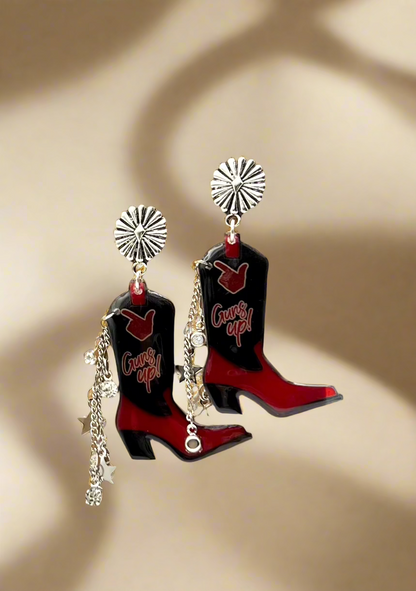 Texas Tech Cowboy Boot Earrings