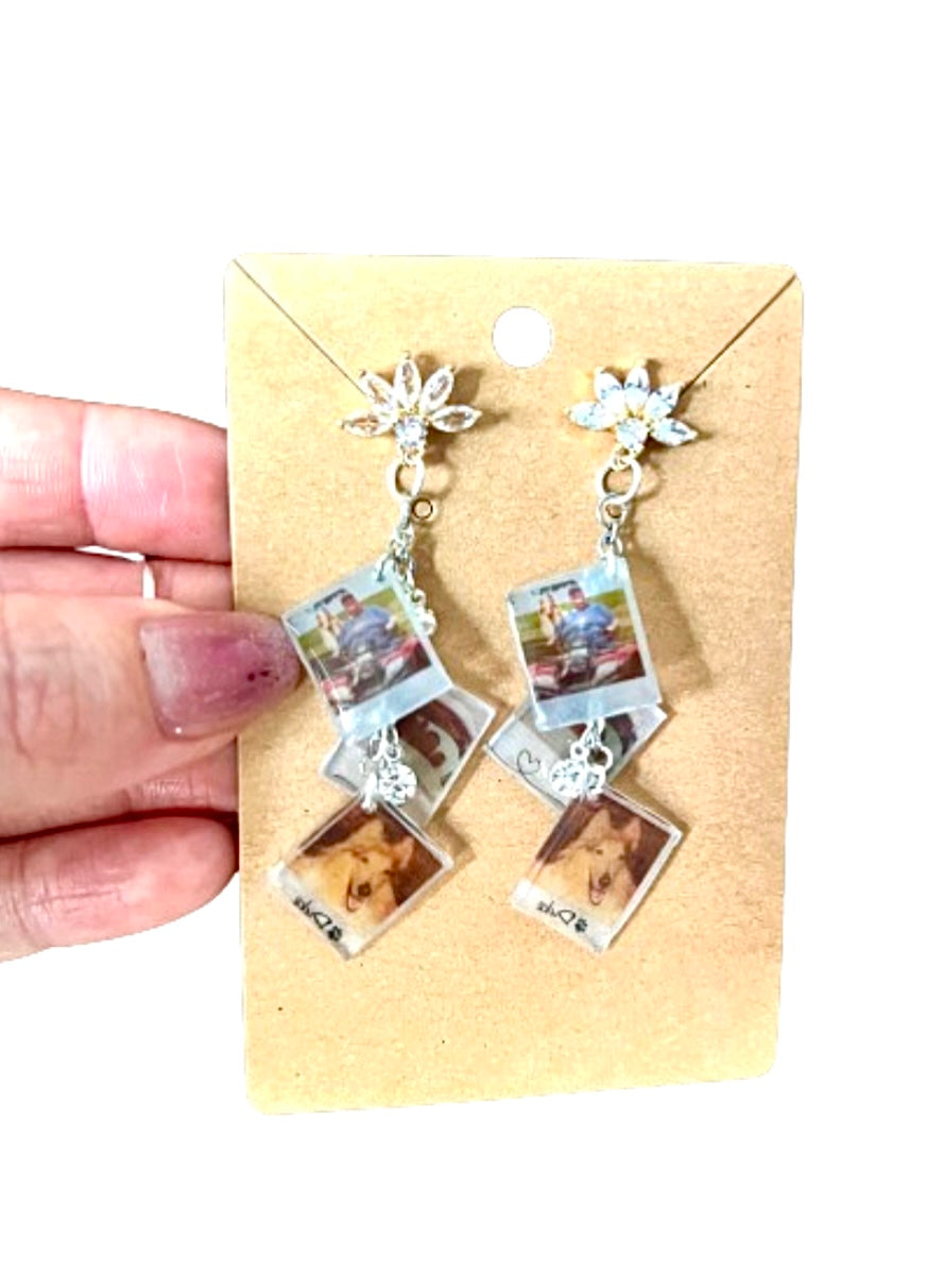 3 Photo Custom Earrings {Micro Memories}