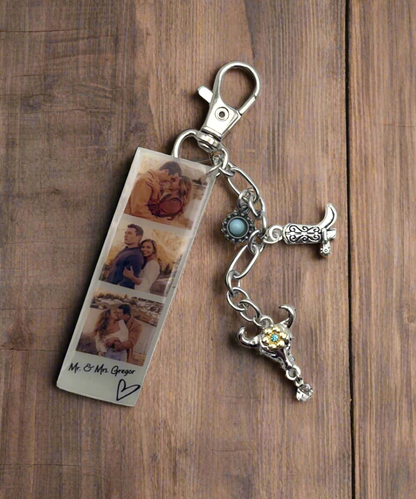 Custom Photo Strip Keychain {Micro Memories}