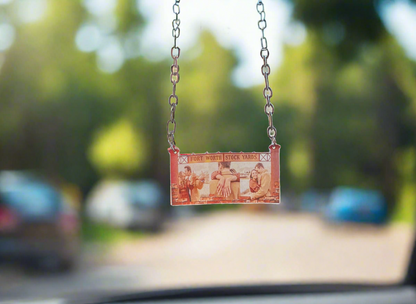 Stockyards Theme Custom Photo Rearview Mirror Ornament {Micro Memories}