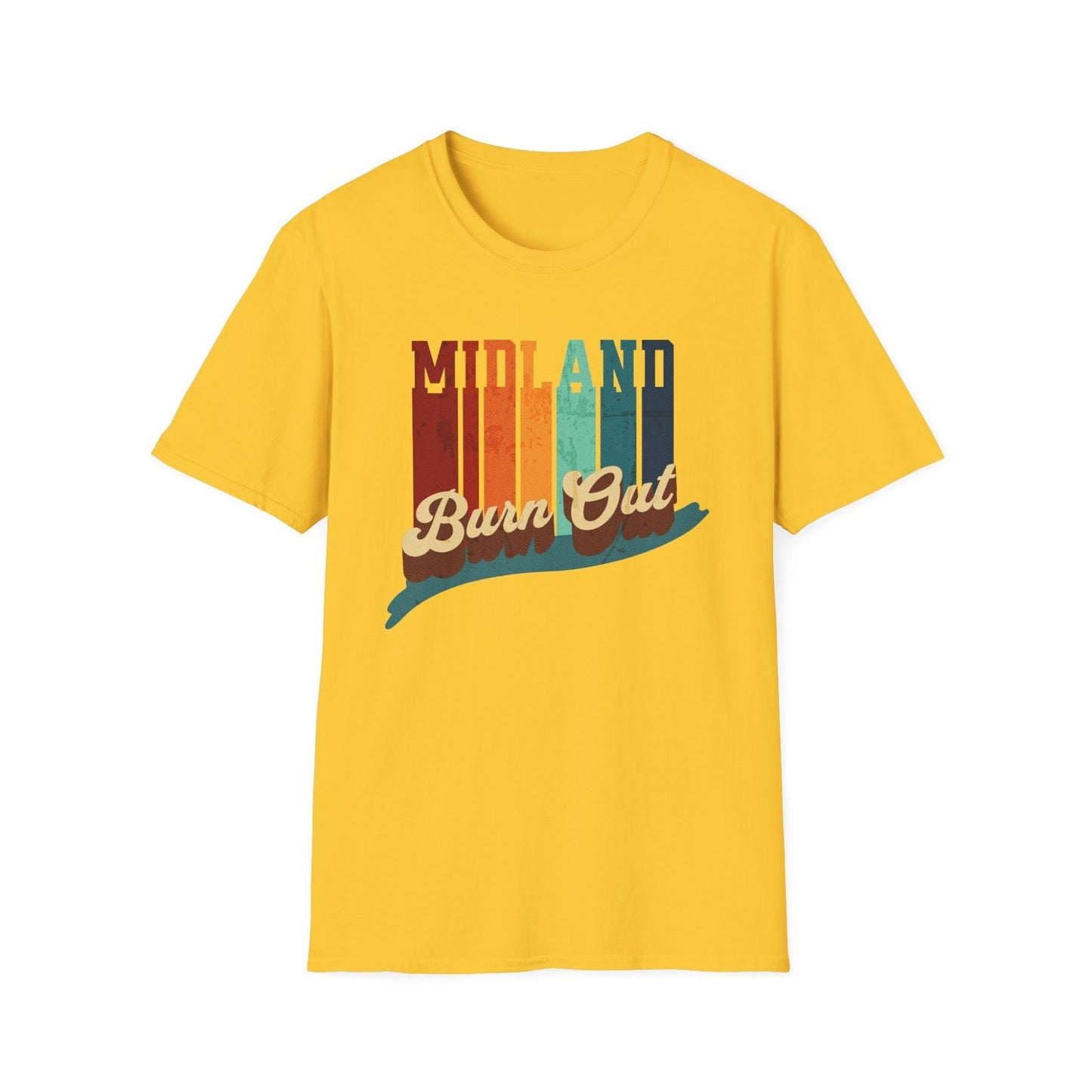Midland Burn Out Retro T-shirt: Vintage Vibes with a Country Twist