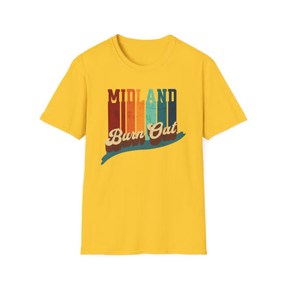 Midland Burn Out Retro T-shirt: Vintage Vibes with a Country Twist