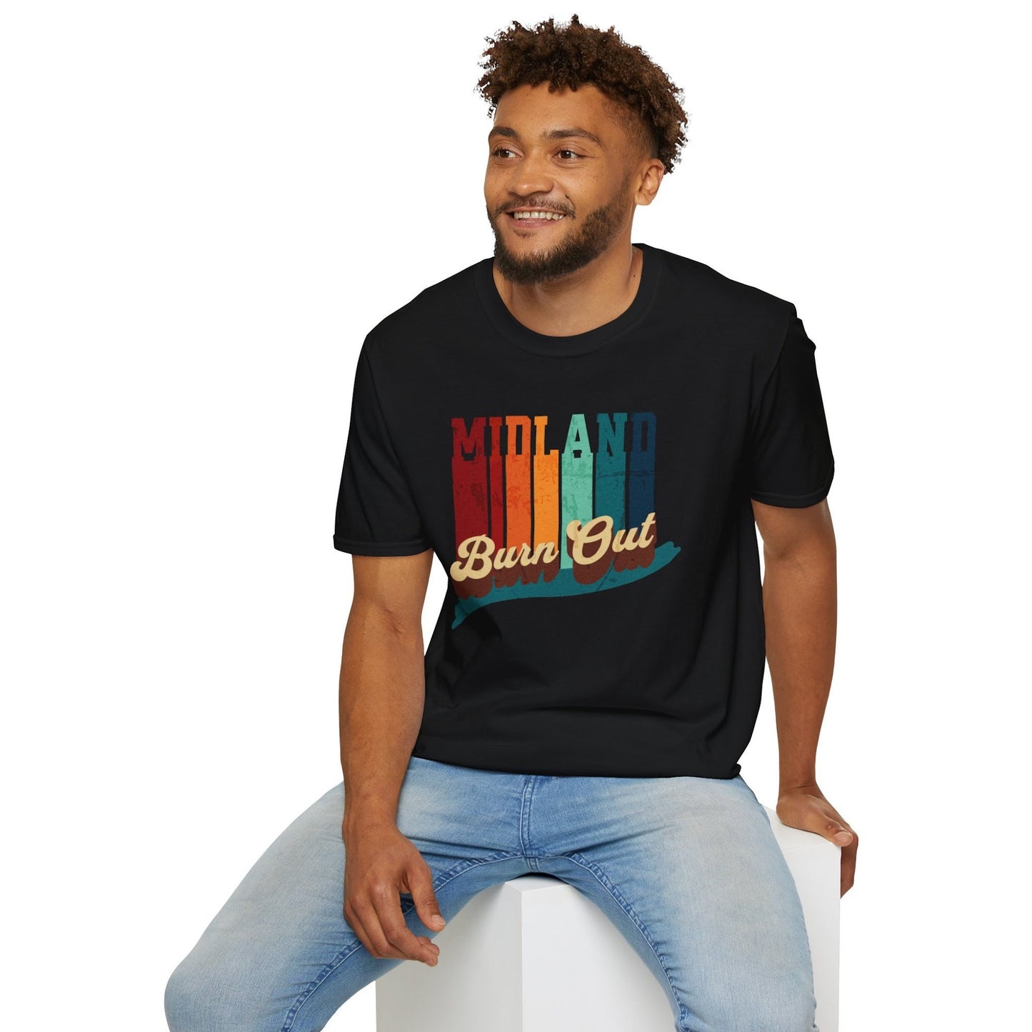 Midland Burn Out Retro T-shirt: Vintage Vibes with a Country Twist