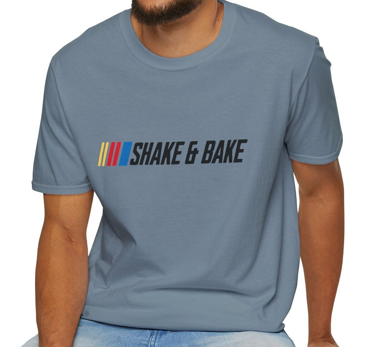 Shake & Bake Racing T-shirt: Rev Up Your Style with a Touch of Humor