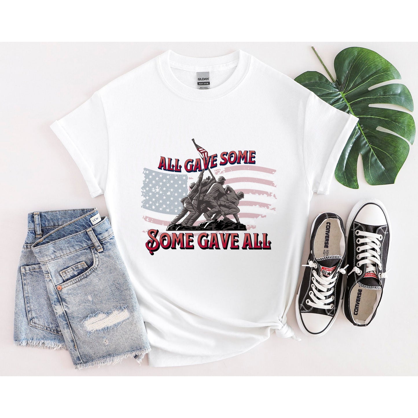 4th of July Patriotic Soldier Tribute T-Shirt - "All Gave Some, Some Gave All" Unisex Soft Style