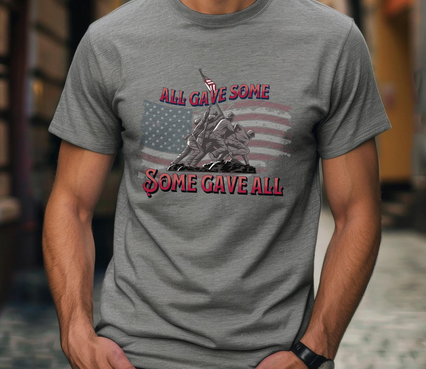 4th of July Patriotic Soldier Tribute T-Shirt - "All Gave Some, Some Gave All" Unisex Soft Style