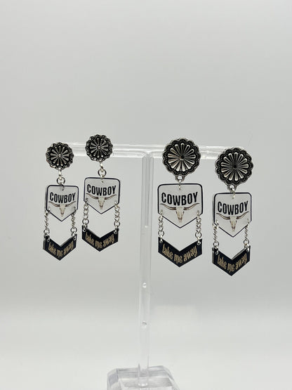 Cowboy Take Me Away! Western Concho Earrings