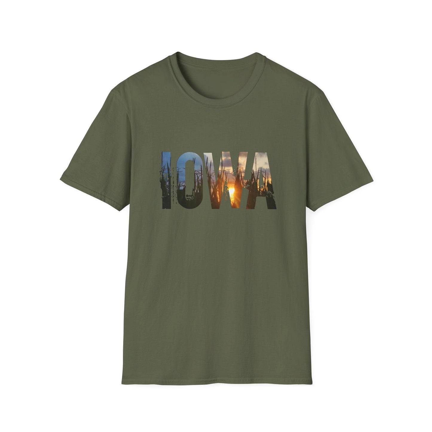 IOWA Cornfield Sunset T-shirt - Farming