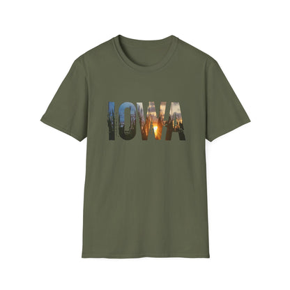 IOWA Cornfield Sunset T-shirt - Farming