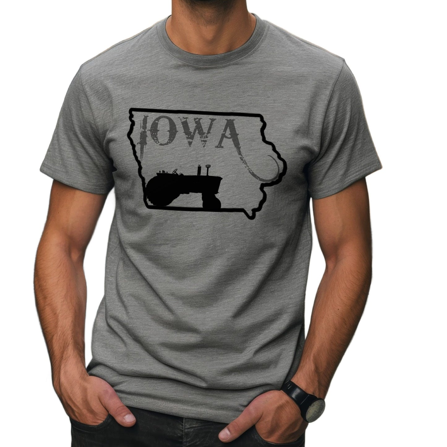 4020 Silhouette Iowa T-shirt -- Farming Shirt John Deere