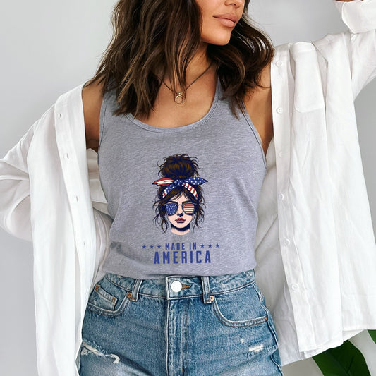 "Made in America" Brunette, Blonde or Redhead - 4th of July Tank Top