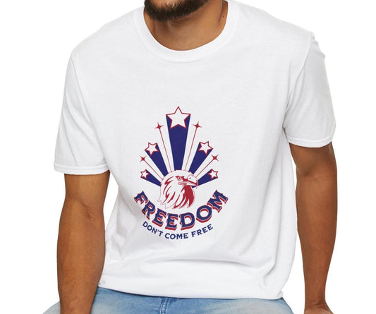 4th of July T-Shirt "Freedom Don't Come Free" Bald Eagle Tribute T-Shirt - Honor Toby Keith and Celebrate Freedom