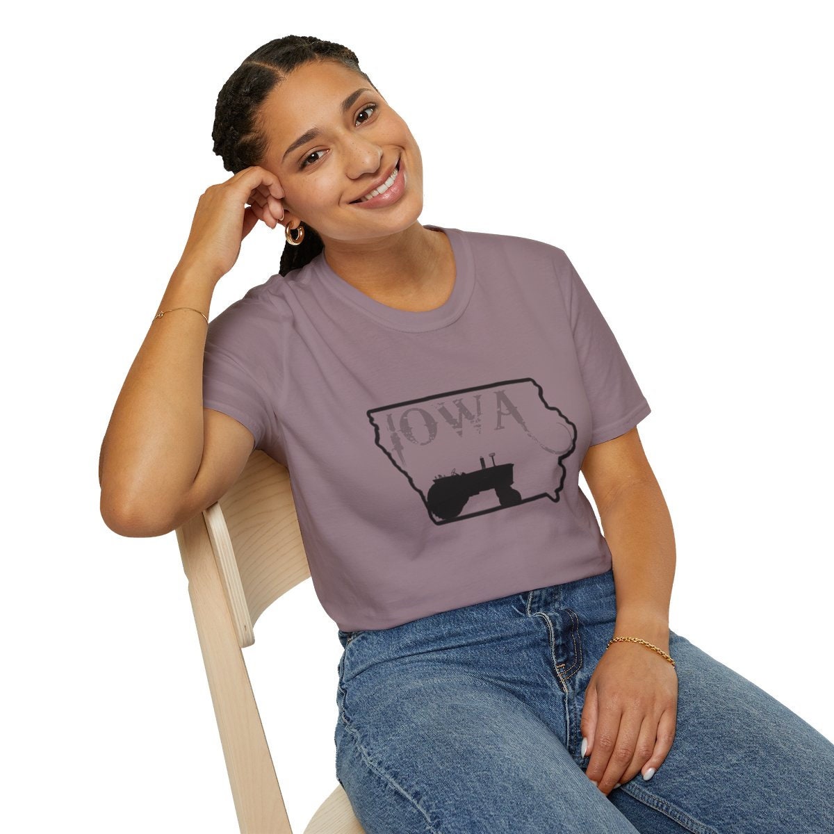 4020 Silhouette Iowa T-shirt -- Farming Shirt John Deere
