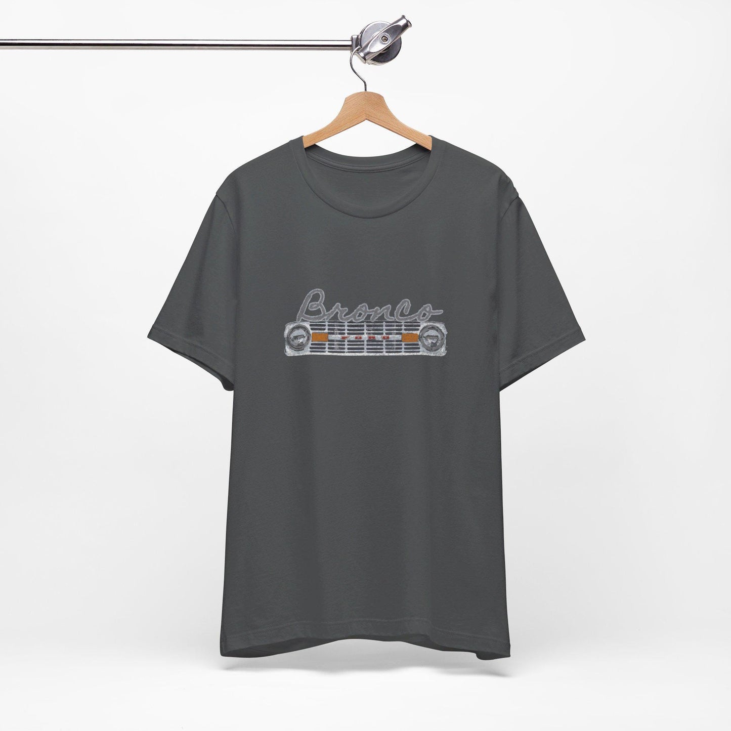 Ford Bronco Hindquarters Grid Vintage Front & Back Design -- Bella+Canvas 3001 Unisex T-Shirt