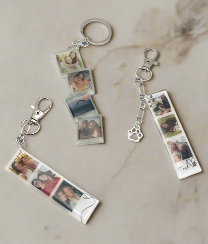 Custom Photo Strip Keychain {Micro Memories}